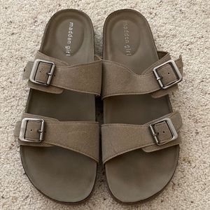 Madden Girl Brando Slide ''Birkenstock like "Sandals with adjustable straps